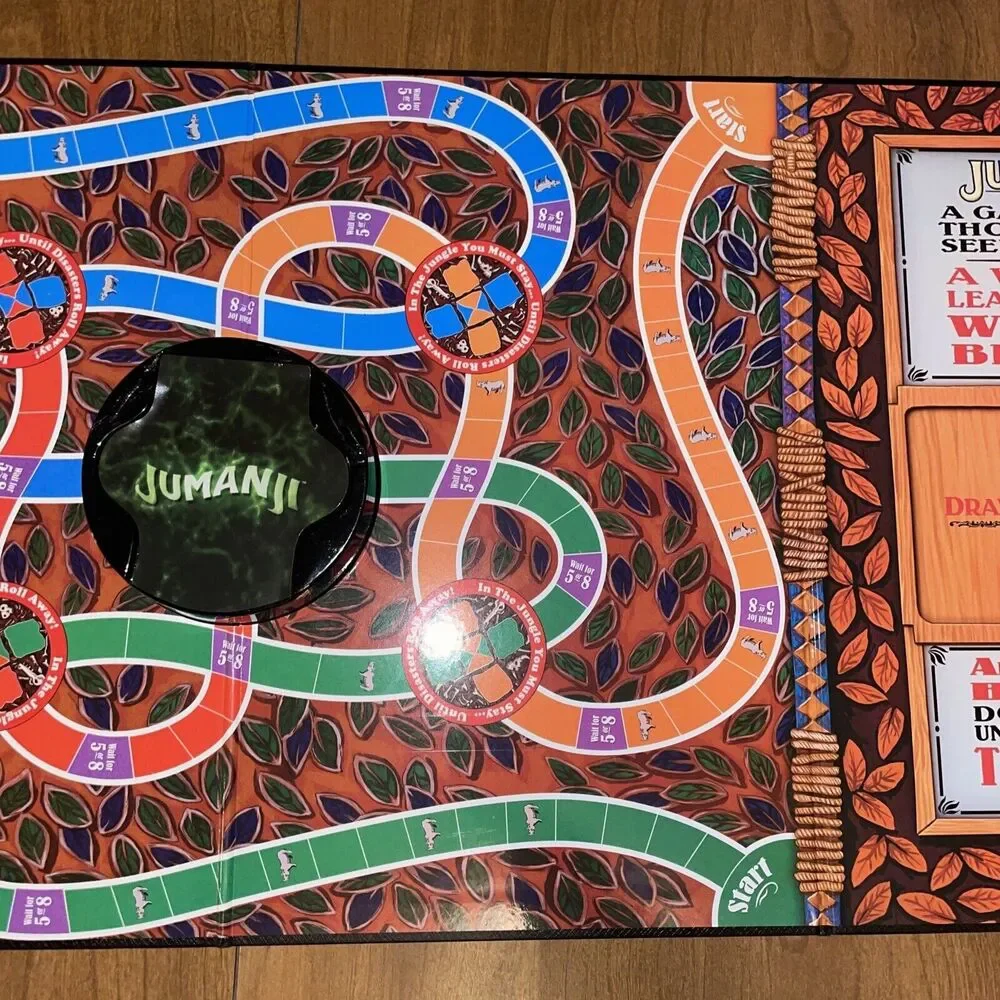 Jumanji Board Game Original Replacement Game Board 2017 With Center Riser